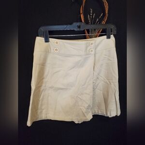 Talbots Cream Skort with Buttons